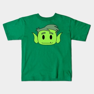 Chibi Beast Boy Head Kids T-Shirt